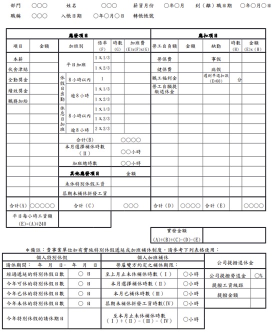 薪轉證明範例參考三